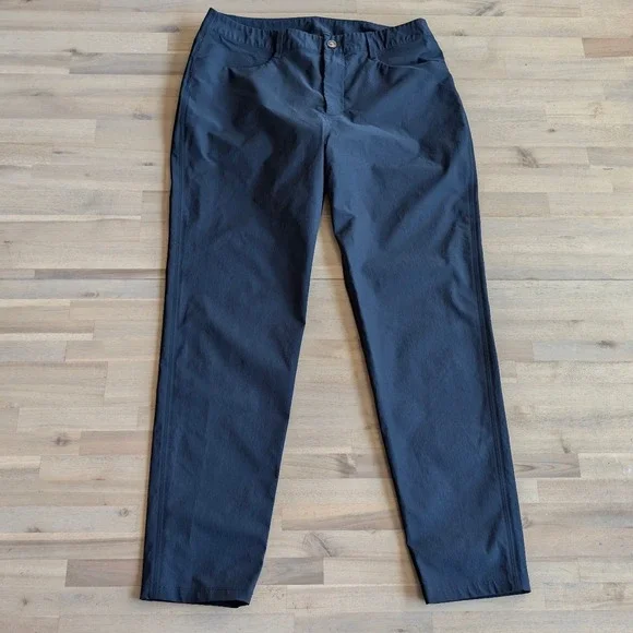 Lululemon ABC Pants Mens Size 32 Black Slim Fit Technical Fabric - Picture 2 of 8